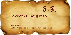 Bereczki Brigitta névjegykártya