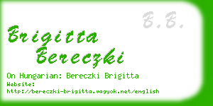 brigitta bereczki business card